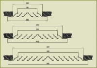 Схема вентиляционной решетки с неподвижными жалюзи АВ4 9(анемостат)