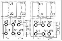 Схема пуска однофазных асинхронных двигателей АИРЕ