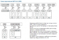 Схема подключения щита управления  ЩУТ1-5,5 (380)