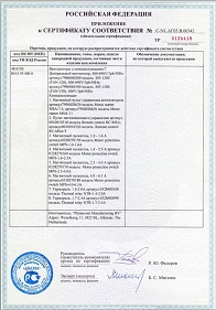 Приложение к сертификату соответствия (4) вентилятора FAN-42