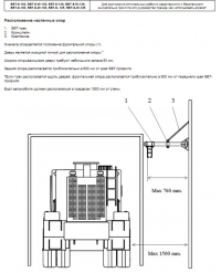 Инструкция по монтажу (Пряморельсовая вытяжная система SBT) Расположение настенных опор
