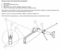 Инструкция по монтажу (Пряморельсовая вытяжная система SBT) Боковые опоры при горизонтальной подвеске