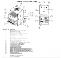 Схема запасных частей электростатического фильтра воздуха «EF»
