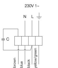 Схема подключения. Вентилятор RVF 100 XL