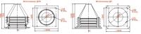 Габаритные размеры вентилятора КРОС-7,1-ДУ