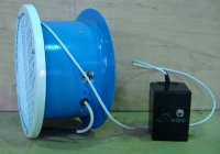 Вентилятор ВО 18-270-1,6 с регулятором скорости вращения РСВ-3. Вид сбоку