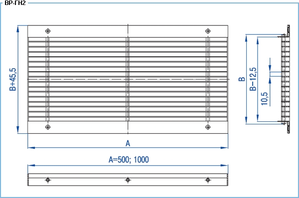 Вентиляционные решетки ВР-ГН2