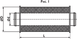 Схема. Шумоглушитель ГКР для круглых каналов