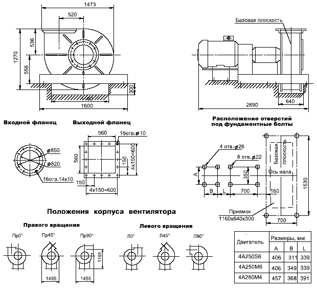 Габаритные размеры ВЦ-12-49-8