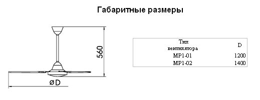 Габаритные размеры МР-1