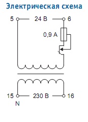 Электрическая схема трансформатора напряжения ТП20