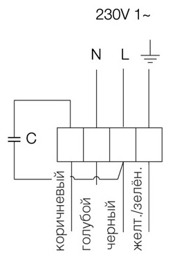 Схема подключения. Вентиляторы серии K 150 M
