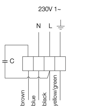Схема подключения. Вентилятор KD 200 L, KD 250 M, KD 250 L, KD 315 L, KD 315 M, KD 355 S