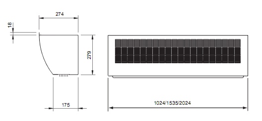 Габаритные размеры завес ScreenMaster LG