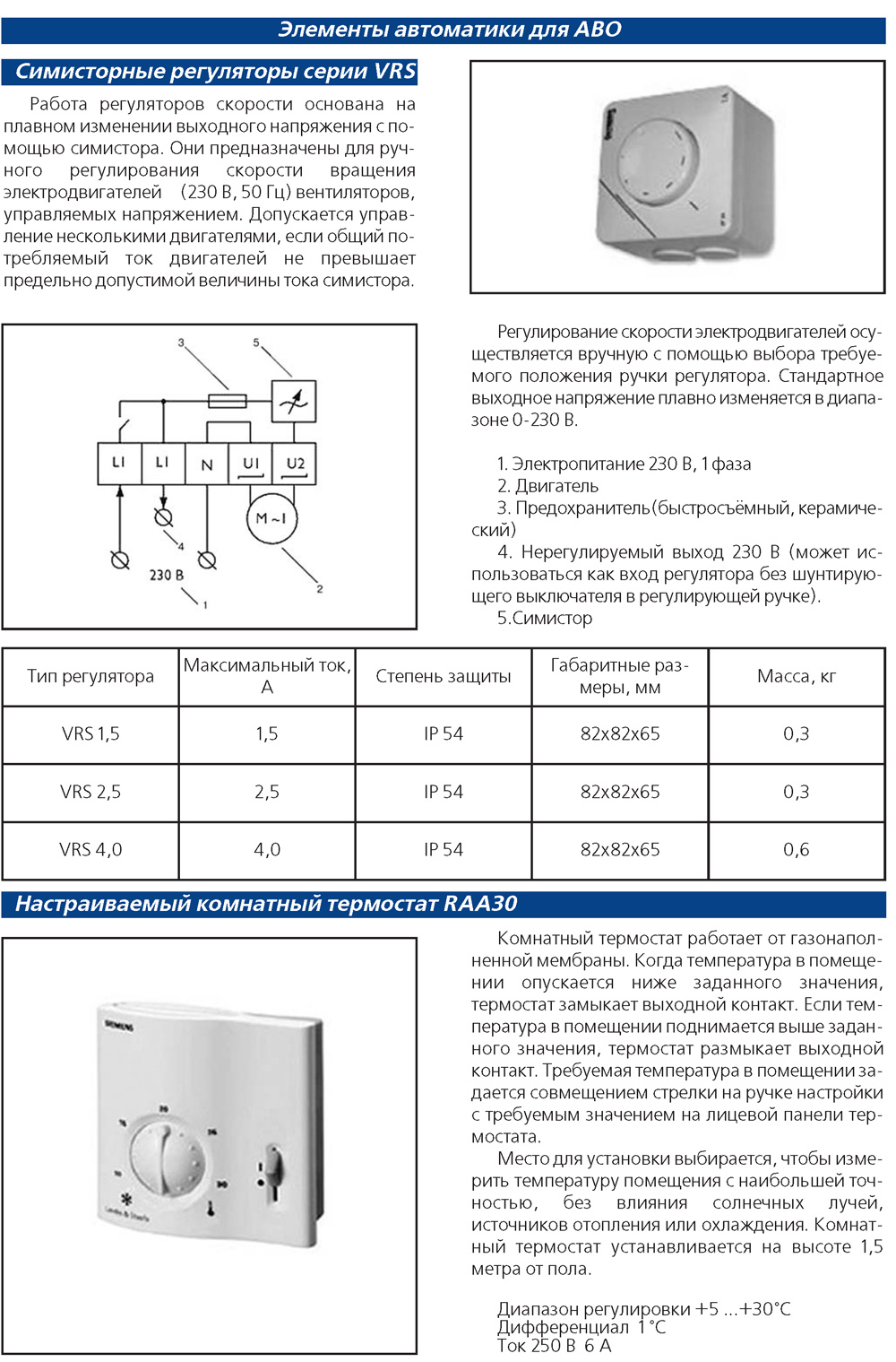 Элементы автоматики для АВО