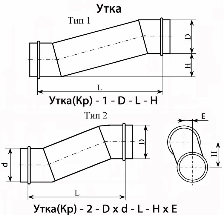 Схема утки для систем дымоудаления
