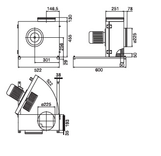 Габаритные размеры  KBT 225